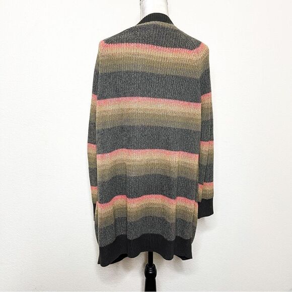 Gap Women's Striped Long Open-Front Cardigan Size Small - Picture 3 of 5